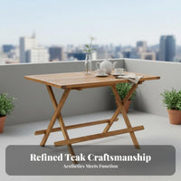 3 Pieces 3-Piece Foldable Dining Set Leisure designPiece Folding Dining Set Space-Saving Outdoor Furniture for two people, Adults, Balcony, Patio, Yard