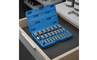 27 Pieces Stripped Screw Extractor Drill and Wrench Compatible Hex Nut Remover Kit Multi-Groove Design Stripped Bolt Extractor Kit for Workshop