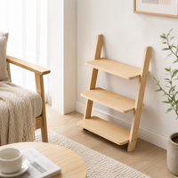Ladder Bookshelf Wall-Mounted Storage Rack Living Room Bedroom Flower Stand Corner Shelf Multi-layer Bookcase