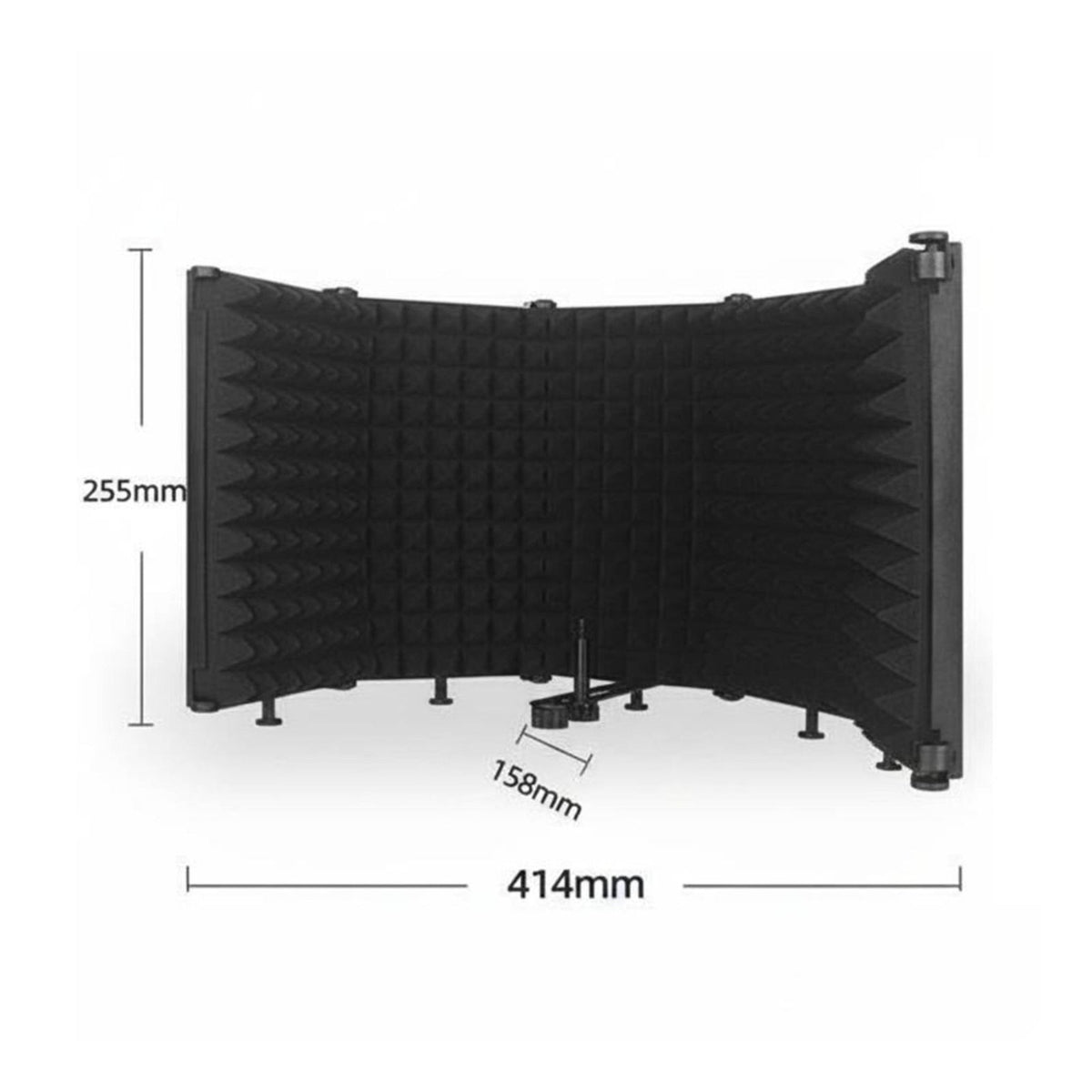 Noise Reduction Audio Capture Device Isolation Cover High-Density Foam Audio Capture Device Reflection Filter Foldable Design for Podcasters