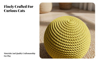 Sisal Feline Sphere Bite Resistant Cat Scratching Ball Toy Pet Supply for Indoor Cats, Kittens
