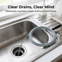 Manual for Toilet Clogged Drain Remover, Hand Crank Pipe Cleaning Tool Auger for Kitchen Sink, KOMEKI for Homeowners
