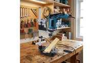 Benchtop Drill Stand with Vise Adjustable Bench Drill Stand Sturdy Tool Holder Heavy-Duty for Woodworkers, Workshop, Garage