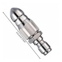 1 Forward 6 Rear Jets High Pressure Drain Cleaning Nozzle Self-Propelling Design Sewer Jetter Nozzle for Plumbers, Professionals