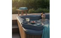 Hydrotherapy Bath Tray with Beverage Holders Oval Clamp Spa Side Table Non Slip