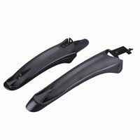 2 Pieces Black Front and Rear Mudguards Plastic Mountain Bike Mudguards Curved Front Rear Bike Fenders Streamlined