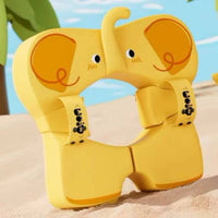 Front Opening Underarm Baby Swim Collar Printed Face Elephant Swim Collar Pastel Infant Pool Buoy Soft for Babies, Bath