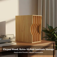 Vinyl Album Storage Rack Solid Wood Wooden LP Holder Vintage Design