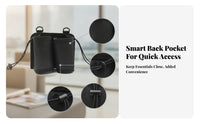 Mesh Cup Holder Bag Rear Storage Pocket Lightweight Luggage Handle Cup Holder Bag Suitcase Handle Organizer Multiple Pockets Black