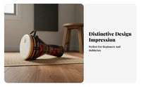 Easy to Learn Djembe Sturdy African Drum High-Quality Sound Percussion Instrument Rope-Tuned for Beginners, Musicians, Home Practice, Jam Sessions, Live Performances, Outdoor Gatherings