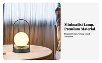 Portable Lantern with Handle Modern Design Power-Storing LED Lantern Lightweight Cordless Bedside Lamp for Campers, Bedroom, Camping, Study Room