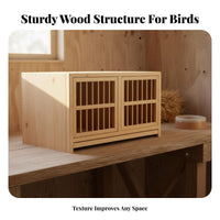Pigeon Pairing Cage Adjustable Partition Pigeon Breeding Cage Breathable Solid Wood Breeding Box