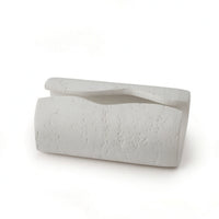 Cylindrical Tissue Box Travertine-Look Facial Tissue Dispenser Modern for Coffee Table