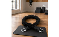 Padded Suspension Mind-Body Practice Resistance Band Textile-Covered-Covered Hanging Band Metal Carabiners Exercise Equipment Reinforced Ends