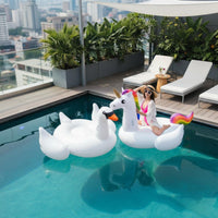 Material Inflatable Swan Raft Heavy Duty Giant Swan Pool Raft Holds Multiple Riders for Adults