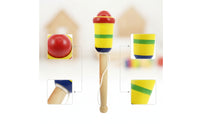 Hand-Eye Coordination Bilboquet Painted Cup and Ball Toy Educational Cup and Ball Game Interesting for Children, Indoor Play