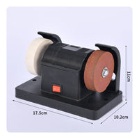 Multi-Purpose Mini Bench Grinder Double Wheel Bench Grinder Electric Polishing Machine for DIY Enthusiasts, Workshop, Garage