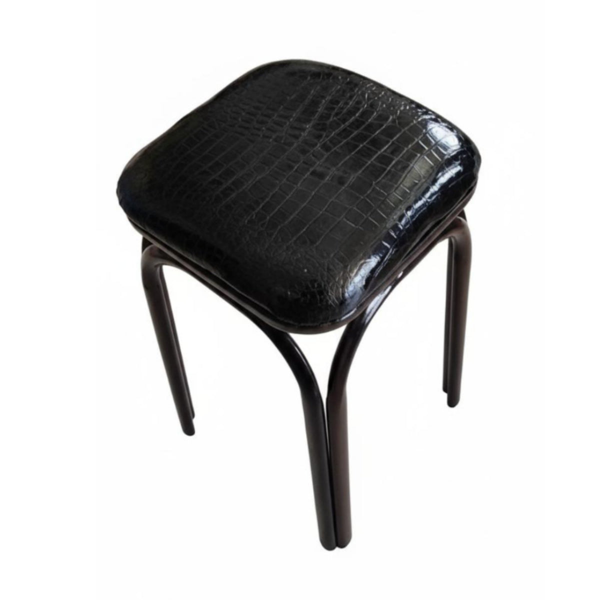 Soft Padded Seat Upholstered Tripod Stool Minimalist aesthetic Indoor Seating Multi-Functional Household Furniture Stackable Design for Students, residents, Adults, Small areas, Living Room, Bedroom, Entryway