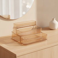 Acrylic Organizer with Trays Transparent Stepped Organizer Display Rack with Stepped Design Modern Shelf Easy to Clean