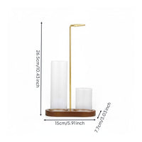 Minimalist Design Vertical Incense Holder with Ash Catcher Modern Design Wooden Base Incense Stand Accessory for Office