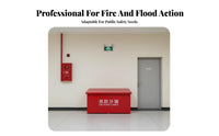 Fire Sand Box Large Capacity Red Fire Box Heavy-Duty Construction Flood Control Sand Container for Firefighters, Gas Stations, Public Buildings