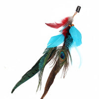 Feather Hair Fastener Handmade Peacock Feather Hair Fastener Colorful Feathers Chic Able for Women, Photography Shoots