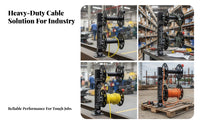 Heavy-Duty Double Welding Cable Lead Reel Vented Design Welding Cable Lead Reel Replaceable Parts