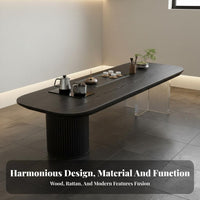 Infusion Ceremony Table and Chair Set Japanese Minimalist with Aesthetic Household Furniture Modern Design for Home Dwellers, Two-Person, Living Room