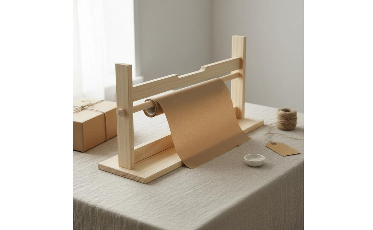 Calligraphy Paper Roll Stand Solid Wood Rice Paper Stretching Frame Painting Scroll Display Rack for Artists, Students