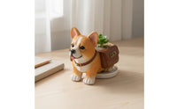 Drainage Hole Corgi Planter Cute Cartoon Design Corgi Succulent Pot Gift Idea Succulent Planter Multifunctional for Desk