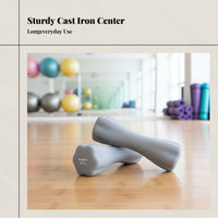 Hex Dumbbell, Coated Dumbbell for Women, Home Fitness, Non-Adjustable, Iron Core