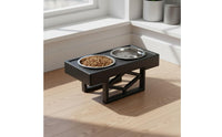 Stainless Steel Double Pet Feeder Anti-Tip Elevated Paired Pet Bowl Large Capacity Elevated