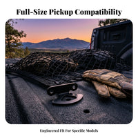 4 Pieces 2 Bolt Holes Cargo-Bed Tie-down Hook High Load Capacity Iron Tie-down Hook Easy Install Transport Gear Heavy Duty