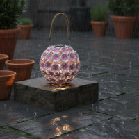 Hanging Flower Lantern Waterproof Solar Flower Light Warm White for Balcony