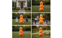 Halloween Stacked Pumpkin Inflatable Outdoor Jack-O-Lantern Decoration Lighted Jack-O'-Lantern Glowing for Party