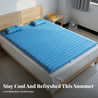 Electricity-without Electricity Water-Filled Cooling Mat Leak Proof Water Cooled Mattress Waterproof Ice Cooling Mattress Pad Pressure Resistant for Hot Sleepers, Students, Dorm Room