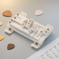 Clamp-on Guitar Chord Assistant Acoustic Guitar Chord Guide Compact Assisted Learning Tool White for Students