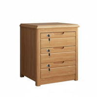 With Lock Multi-Drawer Nightstand Pre-Assembled Bedside Table Easy Assembly Bedroom Cabinet Modern Design for Homeowners, Apartment Dwellers, Families, Living Room, Home Office