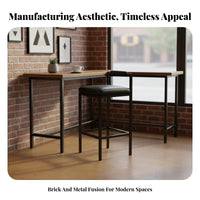 Built-in Footrest Bar Stool with Backrest Anti-Scratch Feet Industrial Backrest Stool Stable Structure Tall Seat Heavy Duty for Adults, Business Owners, Homeowners, Cafe, Restaurant, Kitchen, Dining Room