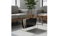 Magazine Rack Retro Style Metal Newspaper Stand Wrought Iron Frame Portable Book Holder for Living Room, Office, Bedroom