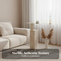 Nordic Design Block Pedestal Table Light Luxury Home Furniture Designer Inspired Minimalist Aesthetic for Apartment Dwellers, Homeowners, Interior Designers, Living Room, Bedroom, Entryway, Reception Area