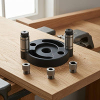 Vertical Drilling Drill Positioning Jig Adjustable Furniture Drill Guide Precision Wood Board Jig Anodized for Woodworkers