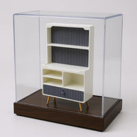 Dollhouse Side Cabinet Ribbed Front Mini Display Shelf Cabinet Display Shelf Model Compact Miniature Furniture Fine Workmanship