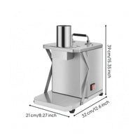 Stainless Steel Electric Vegetable Dicing Machine Compact Countertop Dicing Machine Metal Housing Automatic Fruit Dicer