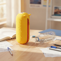 Cartoon Silicone Pencil Case, Large Capacity, Multi-functional Storage Pouch for School Supplies