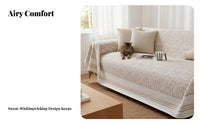 Scratch Resistant Non-Slip Cooling Sofa Mat Single-Piece Design Cooling Couch Pad Breathable Textile Furniture Accessory Moisture Wicking for Pet Owners, Homeowners, Families, Summer Use, Living Room, Home, On a Chair