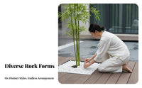 Chinese Aesthetic Sliced Mountain Stsingle Natural Texture Zen Garden Feature Versatile Arrangement Landscaping Compsinglent Symbolic Meaning for Landscape Designers, Interior Decorators, Courtyard, Living Room, Mindfulness Practice Studio, Hotel Lobby