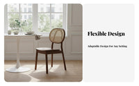 Nordic Design Cane Back Chair Woven Backrest Household Furniture Minimalist Design Home Seating for Restaurant Owners, Homeowners, Interior Designers, Dining Room, Hotel, Cafe