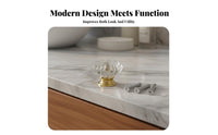 Easy Installation Acrylic Drawer Knob Long-Lasting Round Decorative Handle Includes Mounting Screws