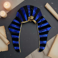 Striped Design Gold Egyptian Costume Crown Halloween Party Prop Egyptian Snake Headdress Comfortable Elastic Flexible Lining Pharaoh Crown for Women, Men, Cosplay, Performance, Photo Session